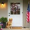 Patriotic Memorial Day Wreath for Front Door, 20 Inch 4th of July Door Wreaths, Red White Blue Berry Twig Wreath with Heart for National Holiday Flag Day for Window Porch, Table Decor